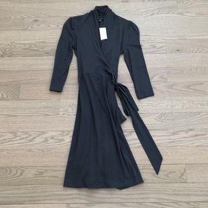 Banana Republic Charcoal Wrap Dress XS